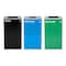 Alpine Industries 87 Gal. 3-Stream Steel Blue Recycling, Green Recycling, and Black Commercial Trash Can Station ALP4450-BLK-KIT35 - alternate 5